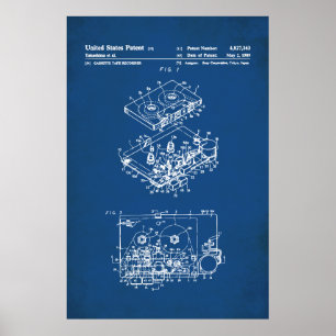 US Patent - Cassette Speler Poster