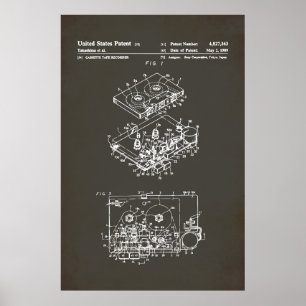 US Patent - Cassette Speler Poster
