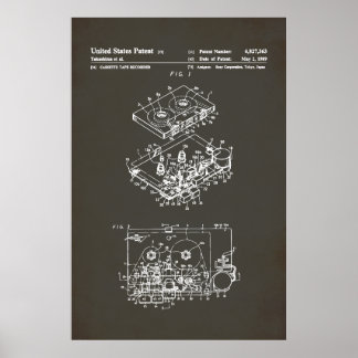 US Patent - Cassette Speler Poster
