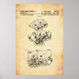 US Patent - Cassette Speler Poster