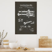 US Patent - Cilindrische fonograaf Poster (Keuken)