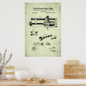 US Patent - Cilindrische fonograaf Poster (Keuken)