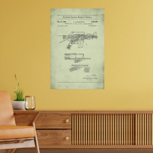 US Patent - Colt automatische geweer Poster