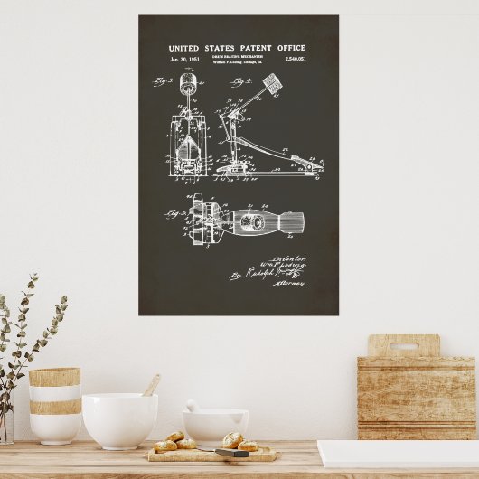 US Patent - Drum Pedal Poster (Keuken)