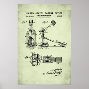 US Patent - Drum Pedal Poster