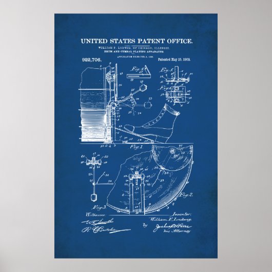 US Patent - Drum Pedal Poster (Voorkant)