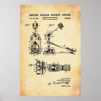 US Patent - Drum Pedal Poster