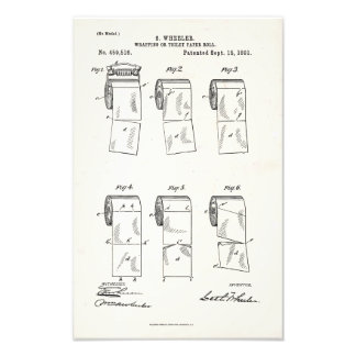 US Patent for Toilet Paper Print Foto Afdruk