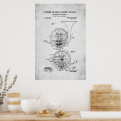 US Patent - Franse hoorn Poster (Keuken)