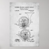US Patent - Franse hoorn Poster (Voorkant)