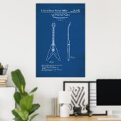 US Patent - Gibson Flying V Poster (Thuiskantoor)