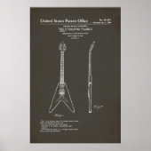 US Patent - Gibson Flying V Poster (Voorkant)