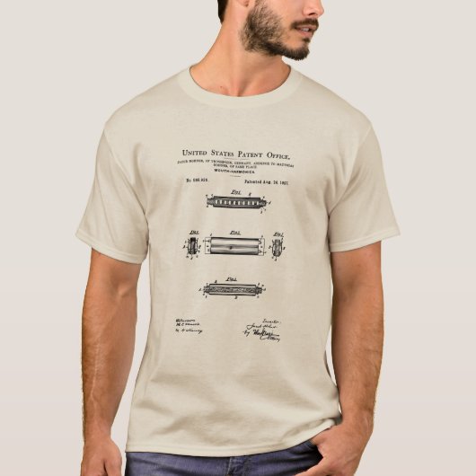 US Patent - Harmonica T-shirt (Voorkant)