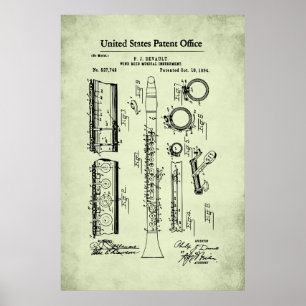 US Patent - Klarinet Poster