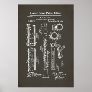 US Patent - Klarinet Poster