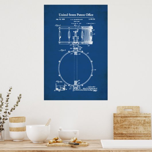 US Patent - Snare Drum Poster (Keuken)