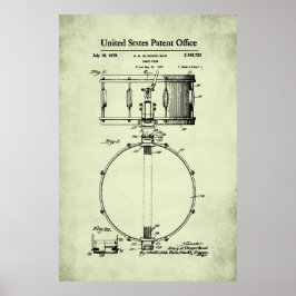 US Patent - Snare Drum Poster