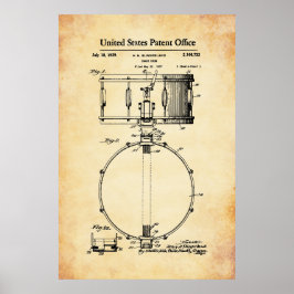 US Patent - Snare Drum Poster