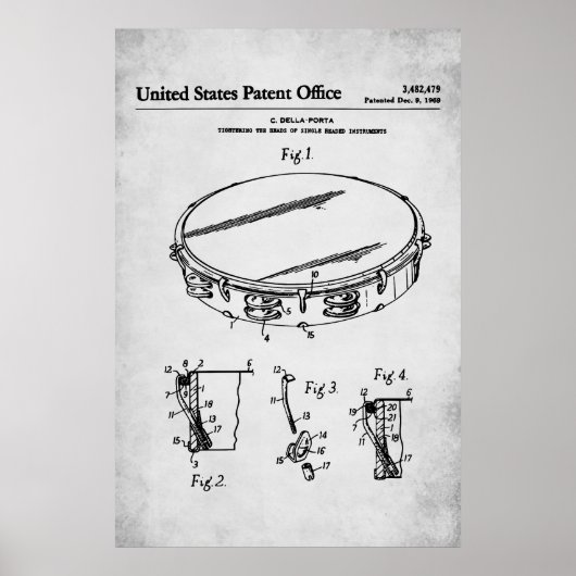 US Patent - Tambourine Poster (Voorkant)