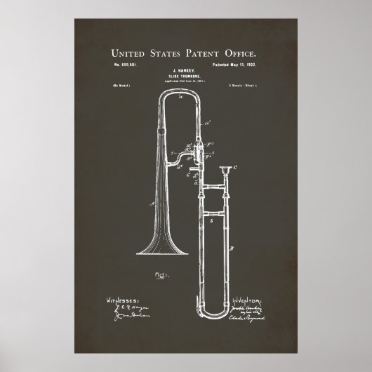 US Patent - Trombone Poster (Voorkant)