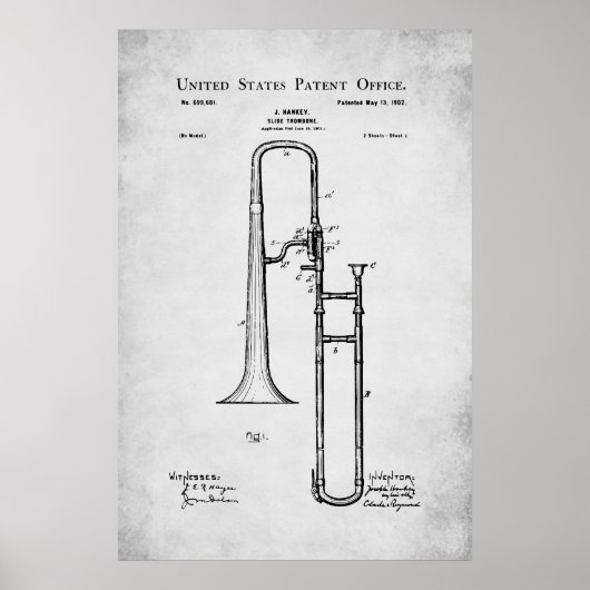 US Patent - Trombone Poster (Voorkant)