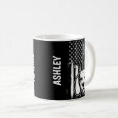 US Patriot Beagle USA Flag Dog Koffiemok (Voorkant rechts)