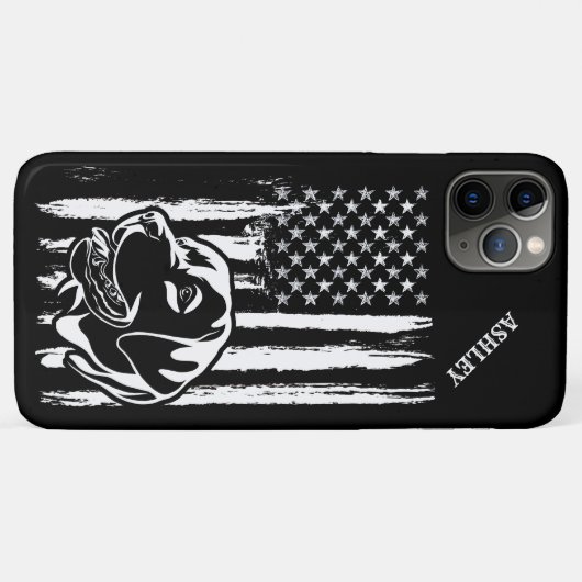 US Patriot Labrador Retriever USA Flag Dog Case-Mate iPhone Case (Achterkant (horizontaal))