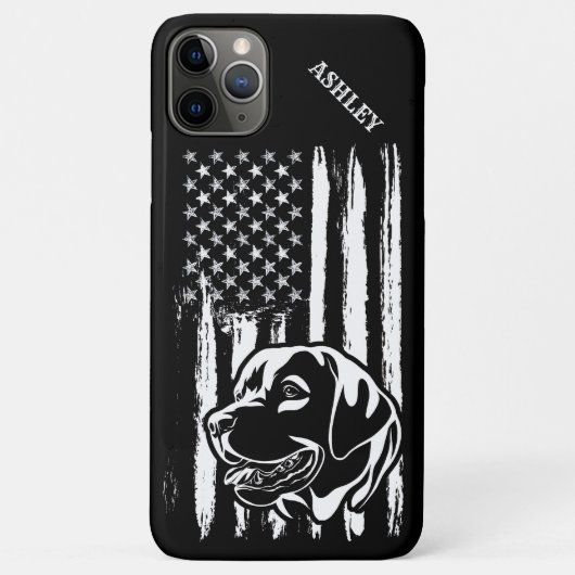US Patriot Labrador Retriever USA Flag Dog Case-Mate iPhone Case (Achterkant)