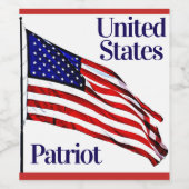 US Patriot Wijnlabel Wijn Etiket (Enkel label)