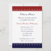 US Patriotic Heart Welcome Home Party Kaart (Achterkant)