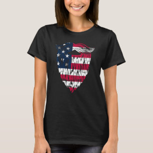 US Patriotic Husband Beard American Vlag Vlag Vade T-shirt