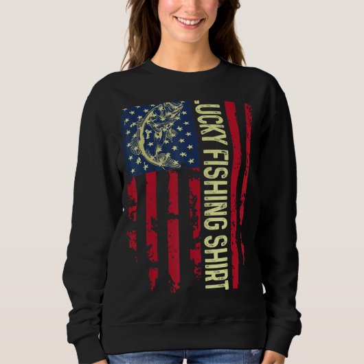 US Patriotic Lucky Vist voor Gevist T-shirt (Voorkant)