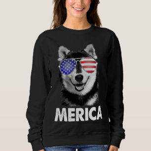 Us Patriotic Merica Siberian Husky Dog Verenigde S Trui