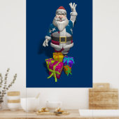 US Patriotic Santa Claus Poster (Keuken)