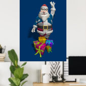 US Patriotic Santa Claus Poster (Thuiskantoor)
