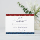 US Patriottic Militaire Uitnodiging RSVP-antwoordk (Staand voorkant)