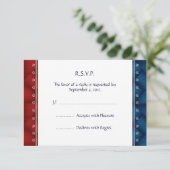US Patriottic Militaire Uitnodiging RSVP-antwoordk (Staand voorkant)