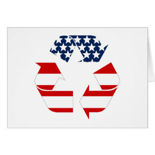 US Patriottisch recyclingsymbool