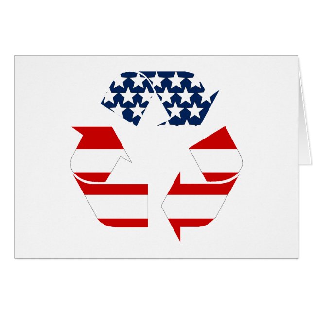US Patriottisch recyclingsymbool (Voorkant Horizontaal)