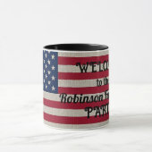US Patriottische Amerikaanse vlag Linnen Kalligraf Mok (Midden)