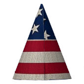 US Patriottische Amerikaanse vlag Linnen Monogram  Feesthoedjes (Achterkant)