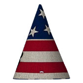 US Patriottische Amerikaanse vlag Linnen Monogram  Feesthoedjes (Rechts)