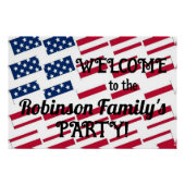 US Patriottische Amerikaanse vlag Tegels Kalligraf Perfect Poster (Voorkant)