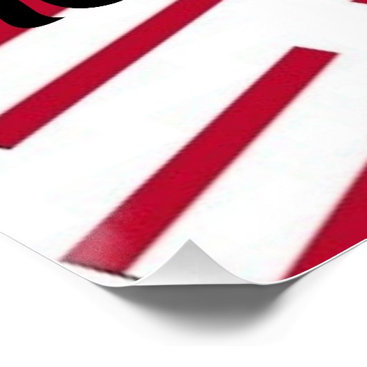 US Patriottische Amerikaanse vlag Tegels Kalligraf Perfect Poster (Hoek)