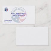 US Peace Corps-Logo Visitekaartje (Voorkant / Achterkant)