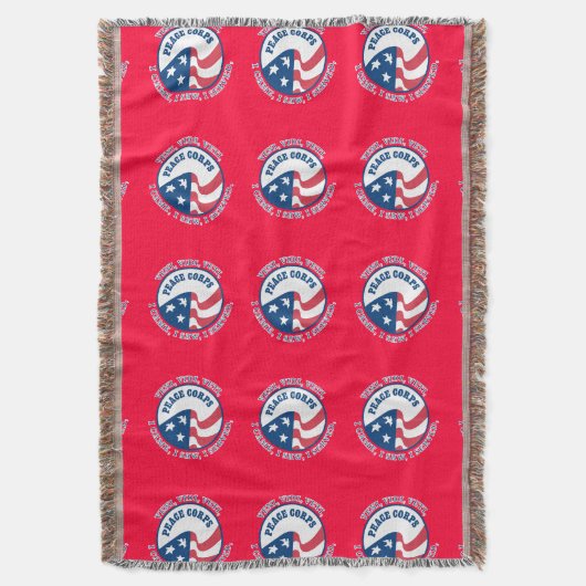 US Peace Corps VV Throw Blanket Deken (Voorkant Verticaal)
