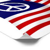 US Peace Sign Flag Poster Print (Hoek)