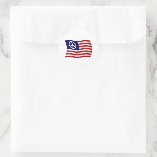 US Peace Sign Flag Sticker (Tas)