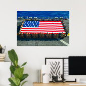 US PERSONNEL HONORING FLAG POSTER (Thuiskantoor)
