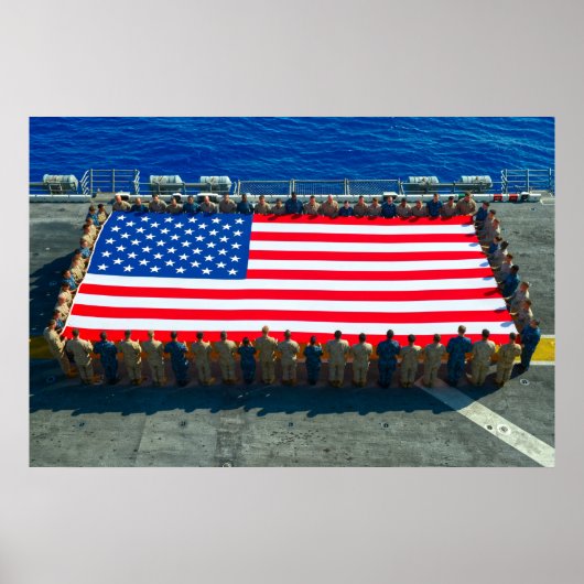 US PERSONNEL HONORING FLAG POSTER (Voorkant)